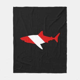 Couverture Polaire Drapeau de plongée - Requin