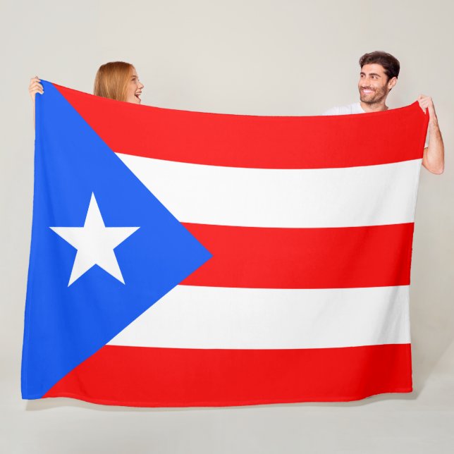 Couverture Polaire Drapeau de Porto Rico (En situation)