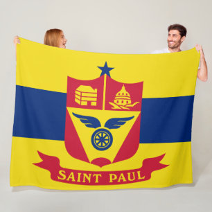 Couverture Polaire Drapeau de Saint Paul (Minnesota)