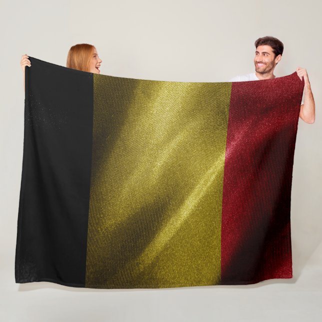 Couverture Polaire Drapeau de soie de Belgique (En situation)