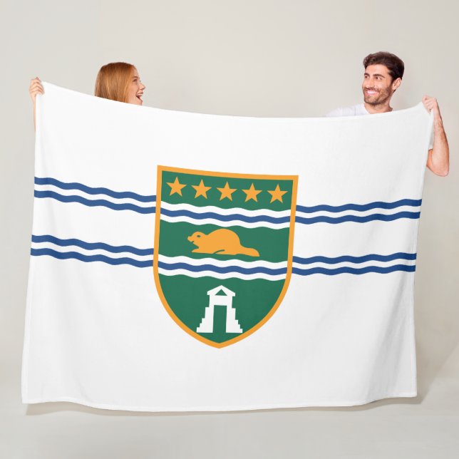 Couverture Polaire Drapeau de Surrey (Colombie-Britannique, Canada) (En situation)