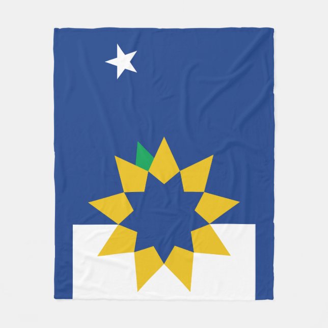 Couverture Polaire Drapeau de Topeka, Kansas (Devant)