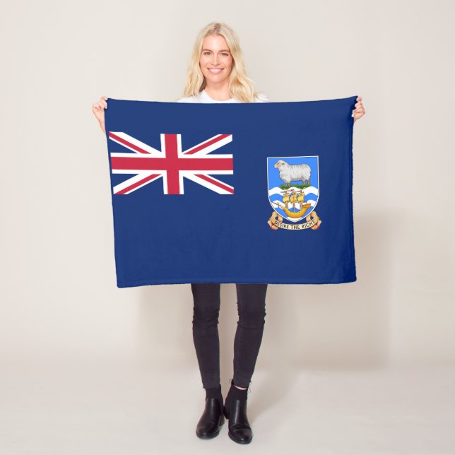 Couverture Polaire Drapeau des îles Falkland (En situation)