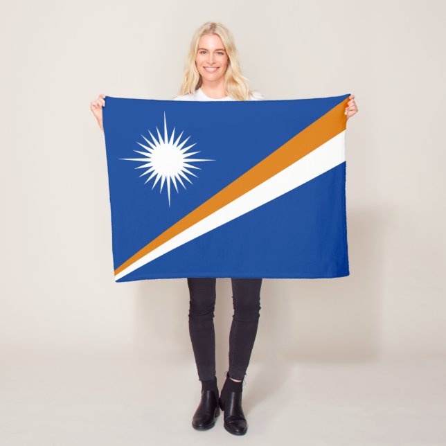 Couverture Polaire Drapeau des Îles Marshall (En situation)
