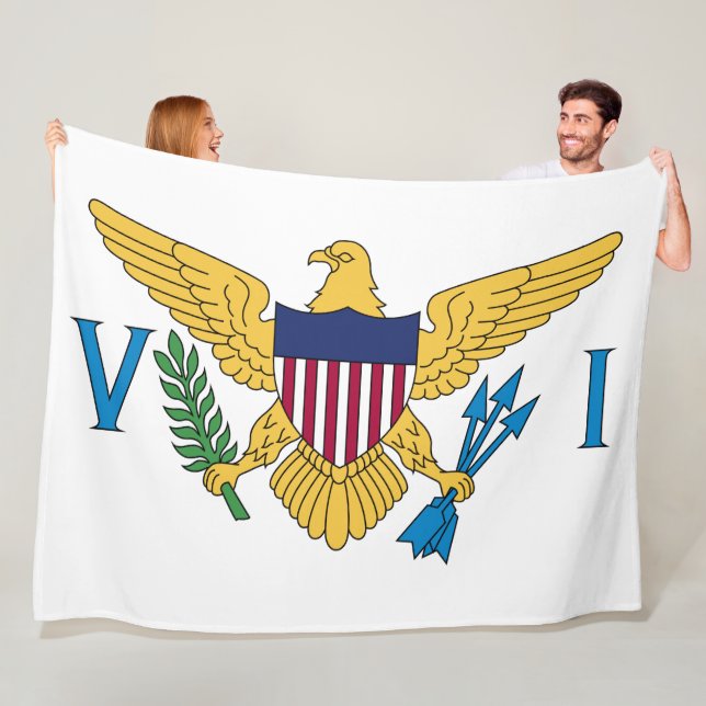 Couverture Polaire Drapeau des îles Vierges américaines (En situation)