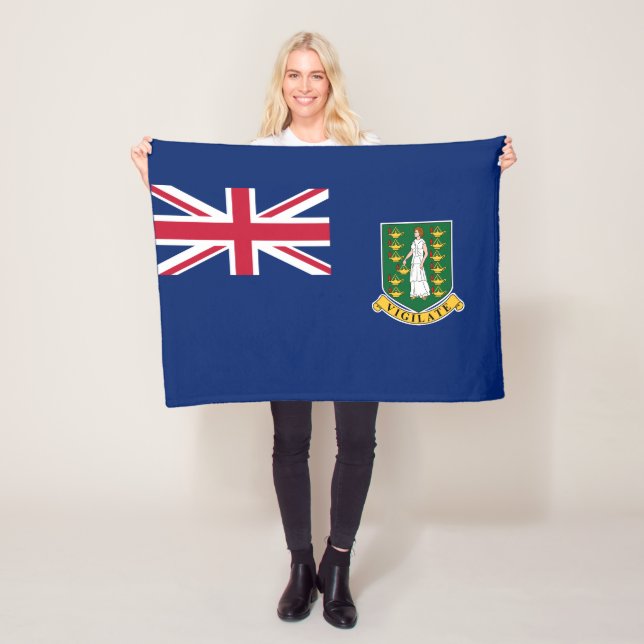 Couverture Polaire Drapeau des îles Vierges britanniques (En situation)