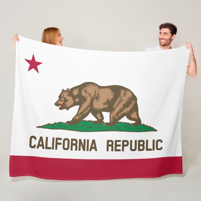 Couverture Polaire Drapeau d'État de Californie (En situation)