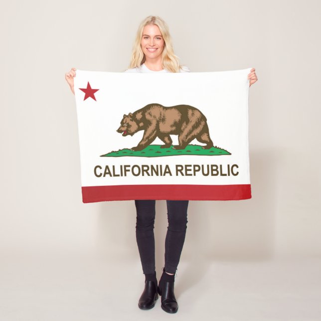 Couverture Polaire Drapeau d'État de Californie (États-Unis) (En situation)