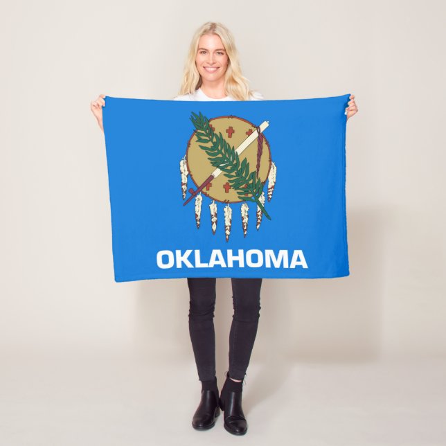 Couverture Polaire Drapeau d'État de l'Oklahoma, États-Unis (En situation)