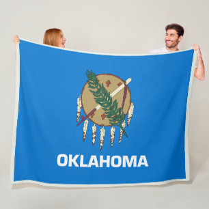 Couverture Polaire Drapeau d'État de l'Oklahoma Imprimer Patriotc