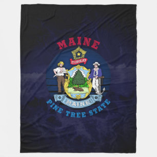 COUVERTURE POLAIRE DRAPEAU D'ÉTAT DE PINE MAINE