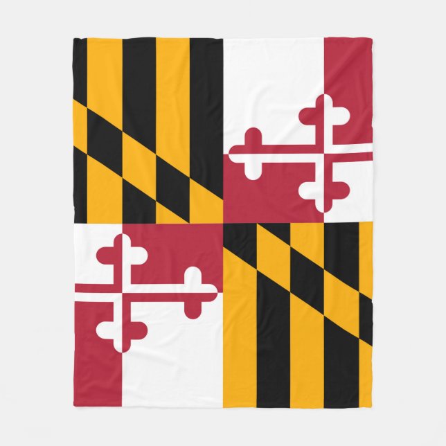Couverture Polaire Drapeau d'état du Maryland (Devant)