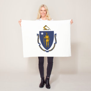 Couverture Polaire Drapeau d'État du Massachusetts