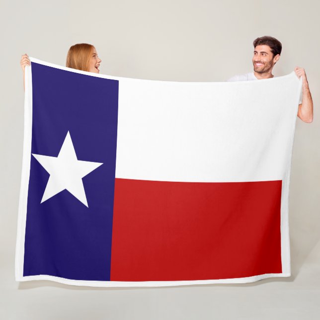 Couverture Polaire Drapeau d'État du Texas Imprimer Blanche-polaire p (En situation)