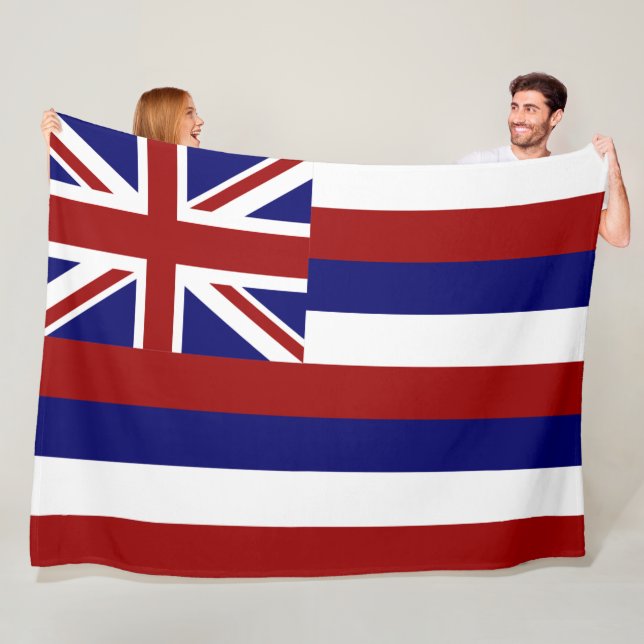 Couverture Polaire Drapeau d'Hawaï (En situation)