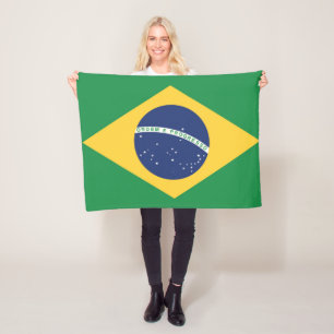 Couverture Polaire Drapeau du Brésil
