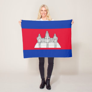 Couverture Polaire Drapeau du Cambodge patriotique