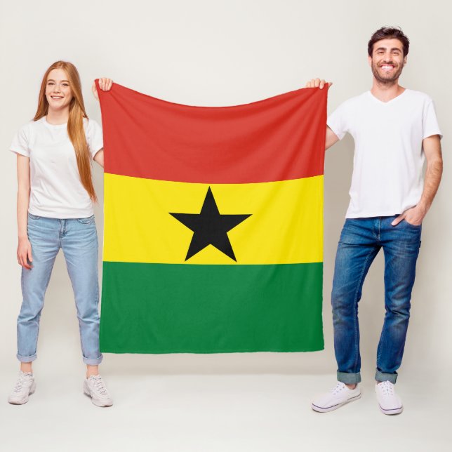 Couverture Polaire Drapeau du Ghana (En situation)