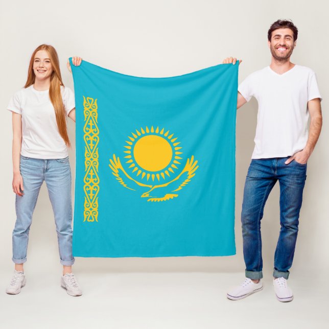 Couverture Polaire Drapeau du Kazakhstan (En situation)