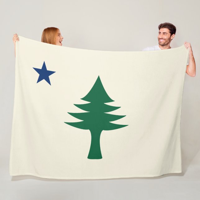 Couverture Polaire Drapeau du Maine 1901 (En situation)