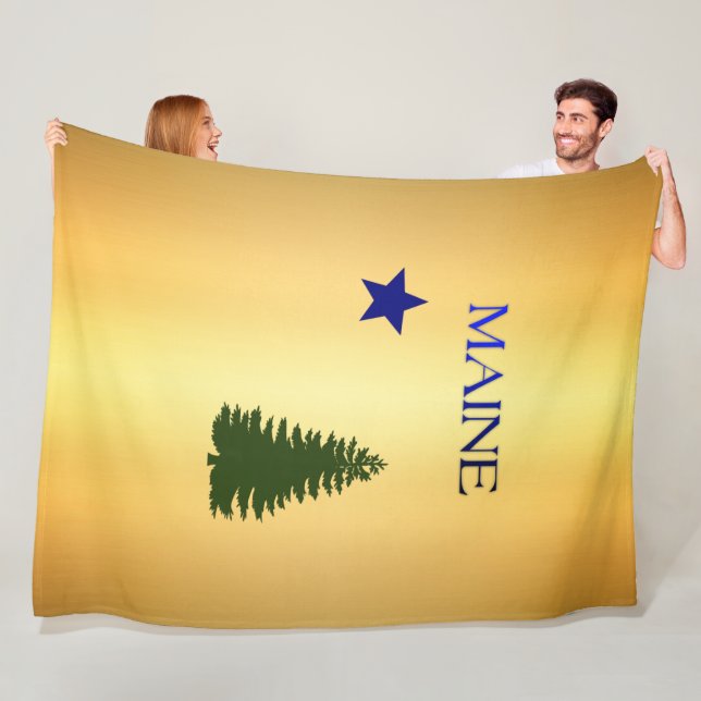 Couverture Polaire Drapeau du Maine 1901 (En situation)