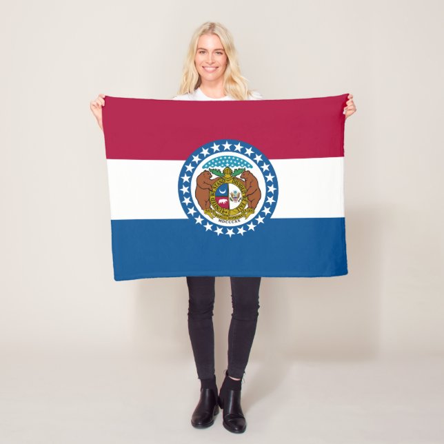 Couverture Polaire Drapeau du Missouri (En situation)