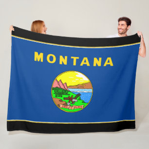 Couverture Polaire Drapeau du Montana