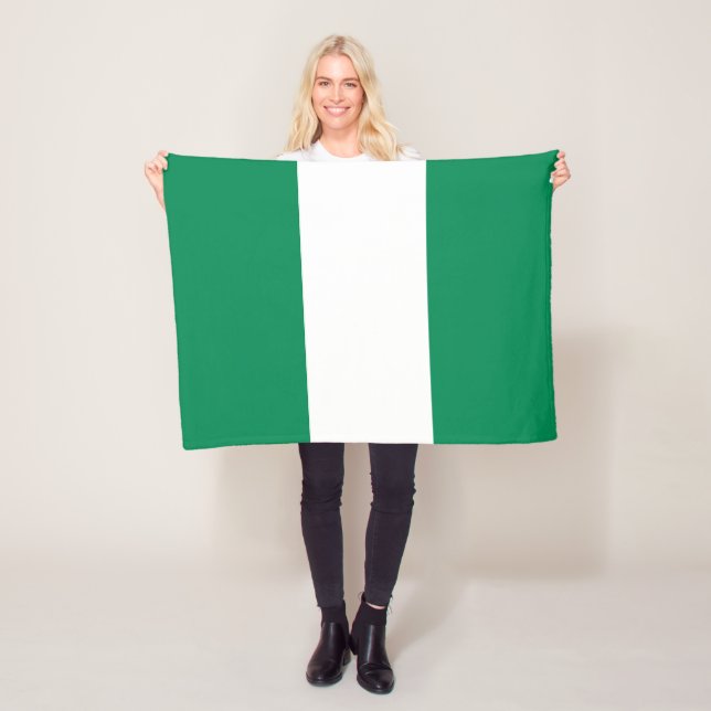 Couverture Polaire Drapeau du Nigéria (En situation)