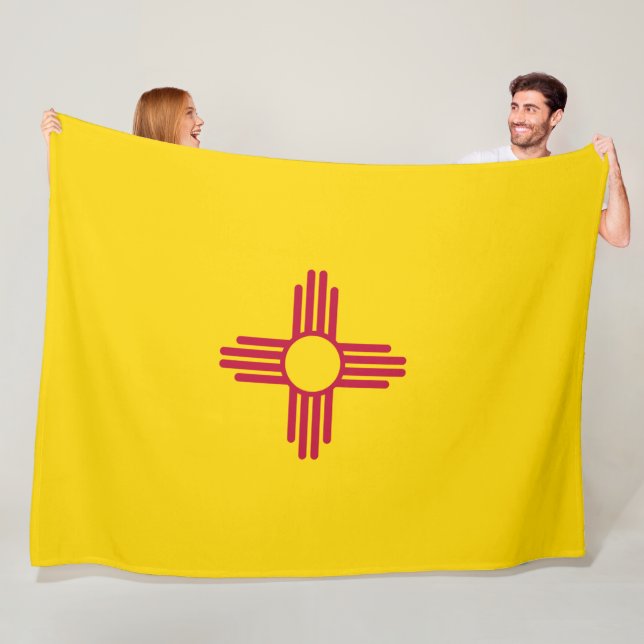 Couverture Polaire Drapeau du Nouveau-Mexique (États-Unis) (En situation)
