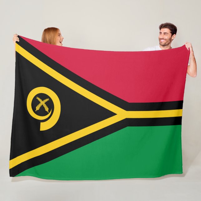 Couverture Polaire Drapeau du Vanuatu (En situation)