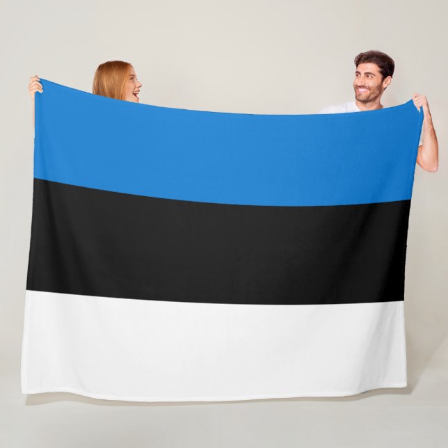 Couverture Polaire Drapeau estonien (En situation)