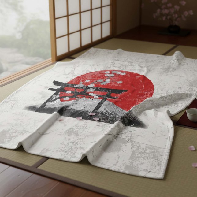 Couverture Polaire Drapeau et symboles du Japon ID153 (Créateur téléchargé)