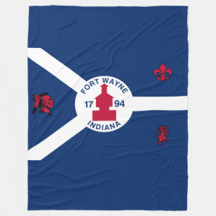 Couverture Polaire Drapeau Fort Wayne, Indiana Fleece Blanket