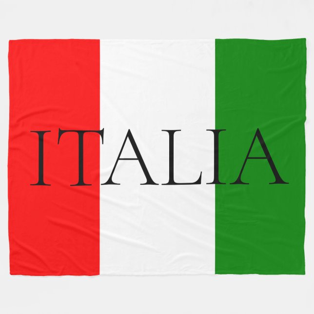 Couverture Polaire Drapeau italien grande ITALIE (Devant (Horizontal))
