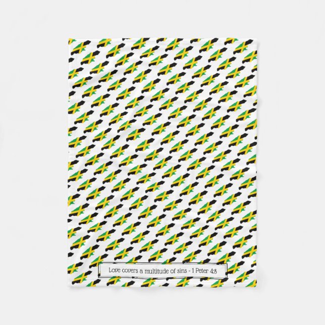 Couverture Polaire DRAPEAU JAMAICA Patriotique Personnalisé (Devant)