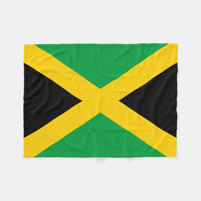 Couverture Polaire Drapeau jamaïcain (Devant (Horizontal))