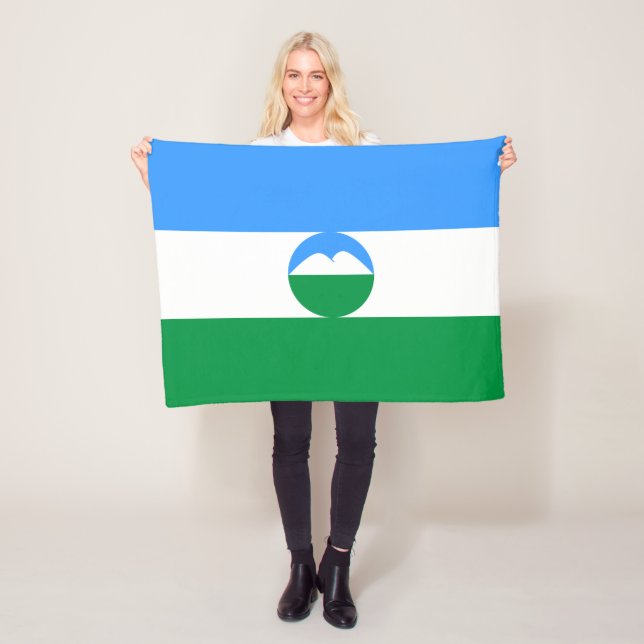 Couverture Polaire Drapeau Kabardino Balkaria (En situation)