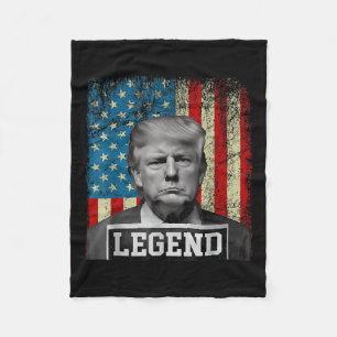 Couverture Polaire Drapeau Légende Trump Mug Shot 2024 Président Wone