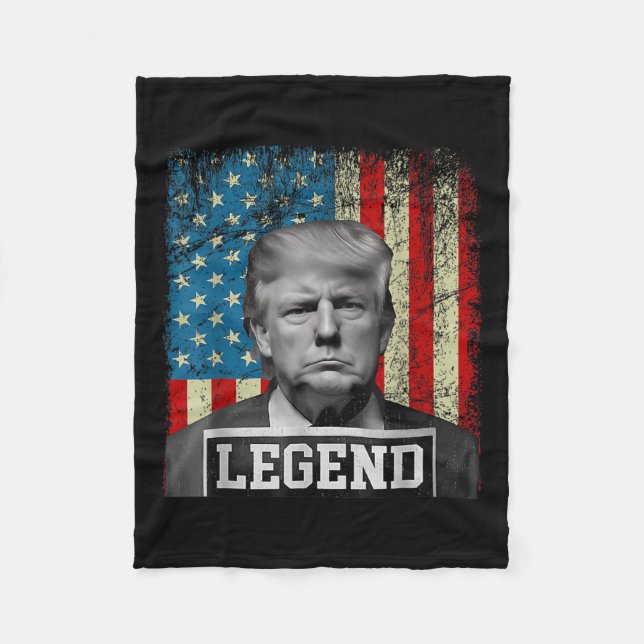 Couverture Polaire Drapeau Légende Trump Mug Shot 2024 Président Wone (Devant)