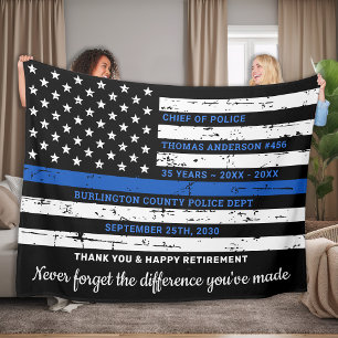 Couverture Polaire Drapeau mince de la ligne bleue de retrait de l'ag
