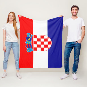 Couverture Polaire Drapeau national de milieu de la Croatie Zastava