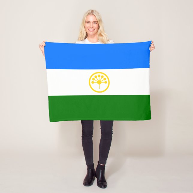 Couverture Polaire Drapeau patriotique Bachkortostan Blanche polaire (En situation)