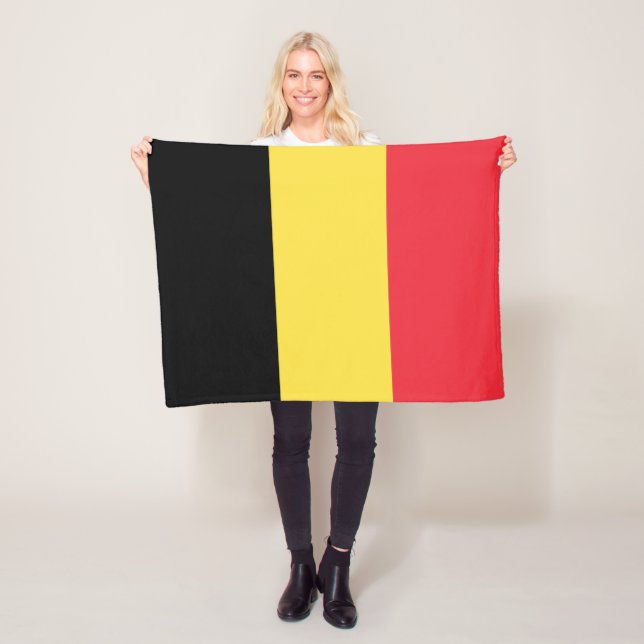 Couverture Polaire Drapeau patriotique belge (En situation)