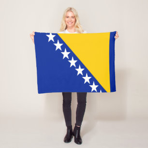 Couverture Polaire Drapeau patriotique de Bosnie-Herzégovine