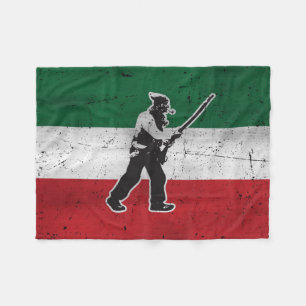 Couverture Polaire Drapeau Québec et Patriote Henri Julien érodé