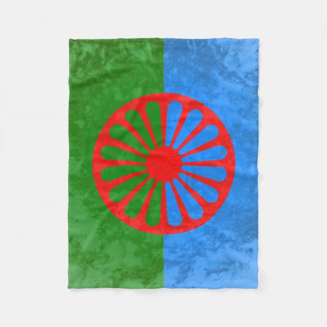 Couverture Polaire Drapeau romani (Devant)