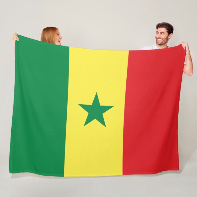 Couverture Polaire Drapeau sénégalais (Sénégal) (En situation)