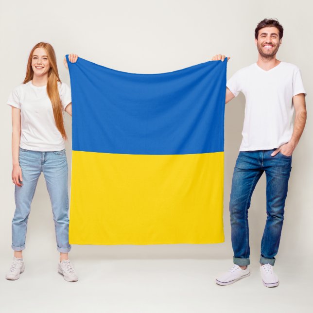 Couverture Polaire Drapeau ukrainien (En situation)