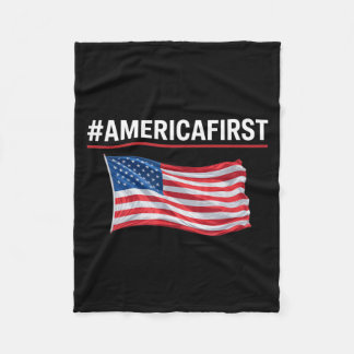 Couverture Polaire Drapeau USA America First Hommes Femmes Jour du So