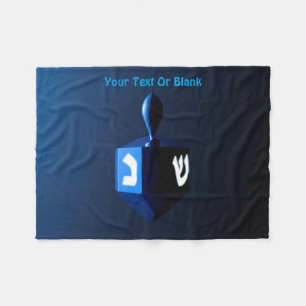 Couverture Polaire Dreidel bleu métallique
